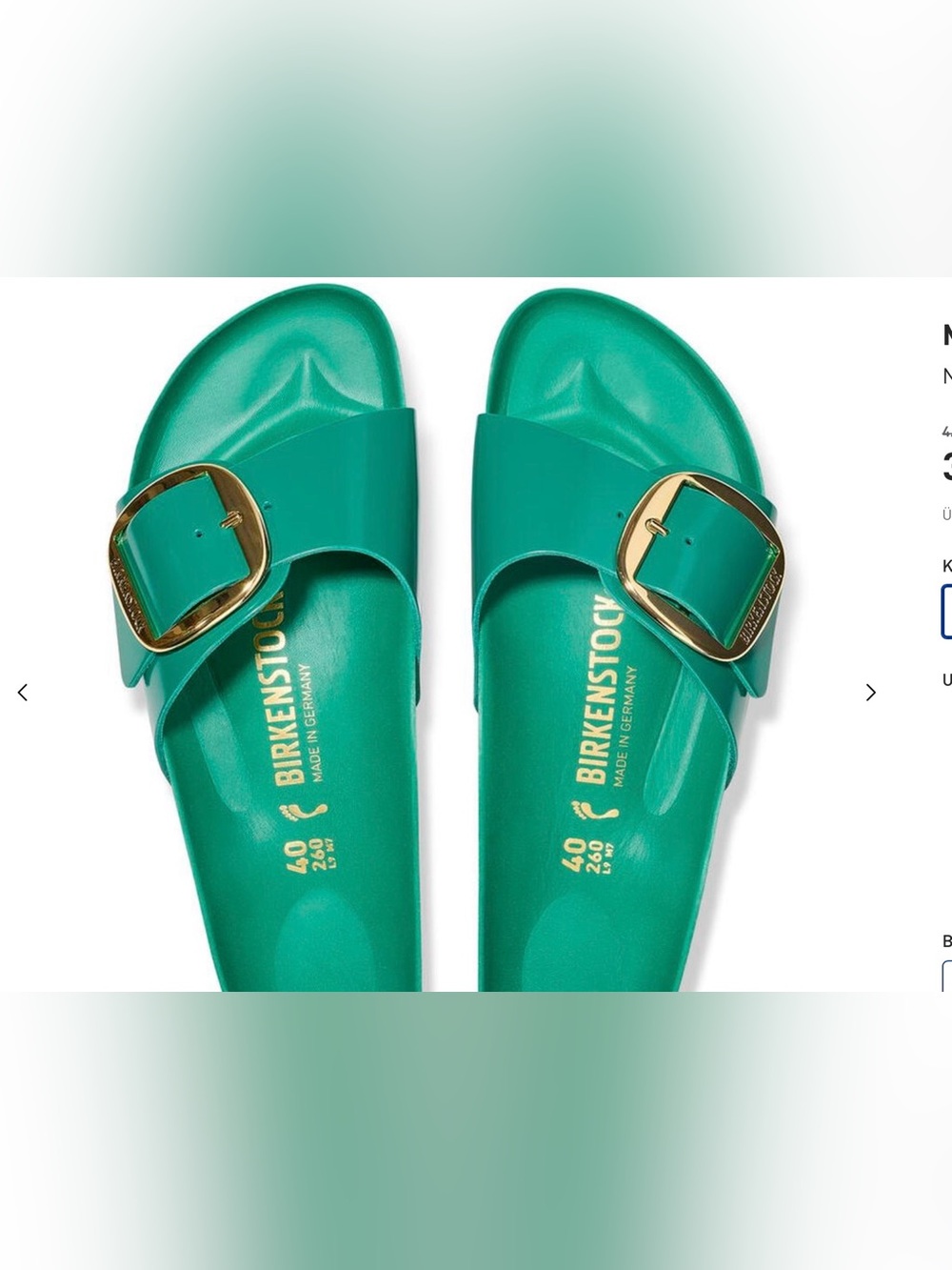 Birkenstock Madrid Big Buckle Digital Green NWT $150 - Picture 3 of 15